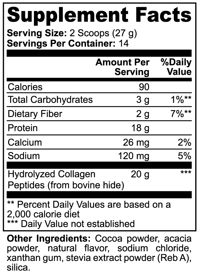 Grass-Fed Collagen Powder (Chocolate)